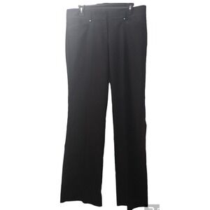 Dress‎ Pants Black Career Trousers Rhinestone Accents Business Casual